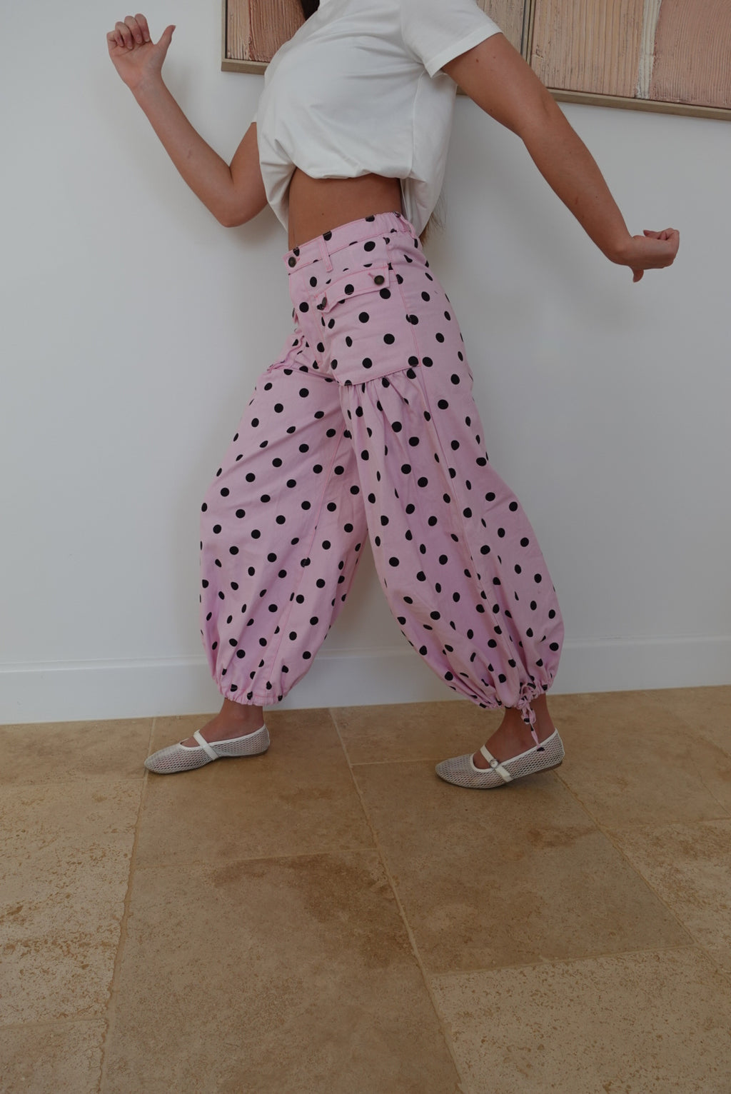 Cool Girl Pink Polka Dot Pants