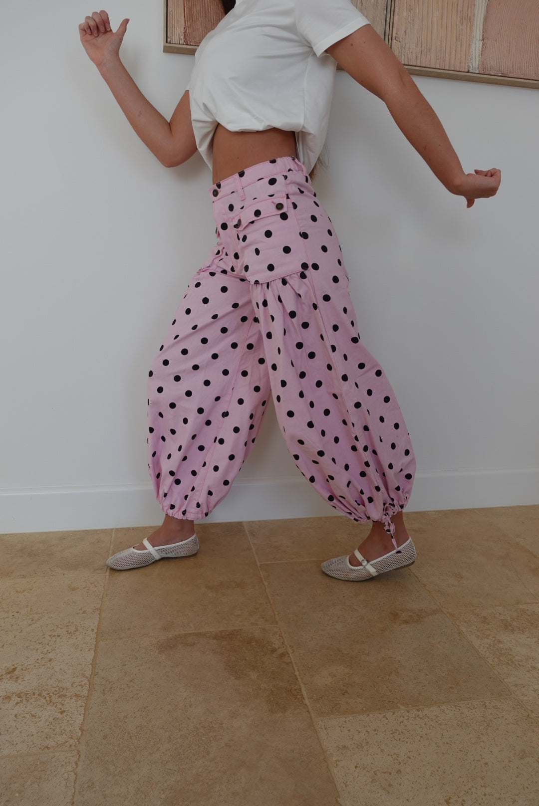 Cool Girl Pink Polka Dot Pants