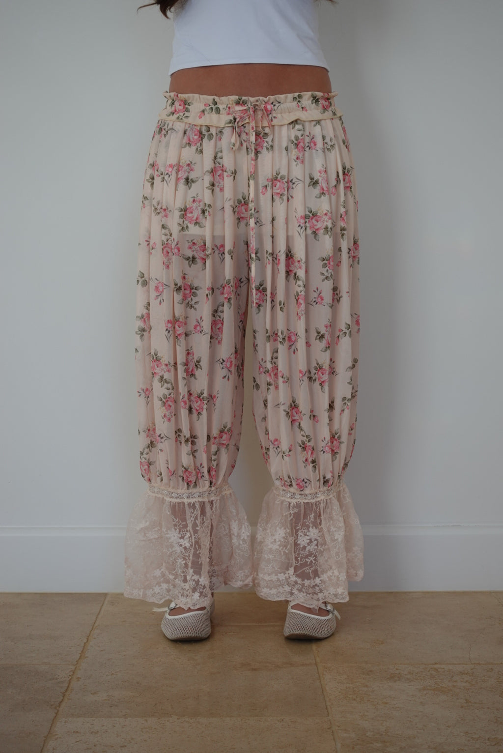 Mooalu Vintage Rose Lace Pants