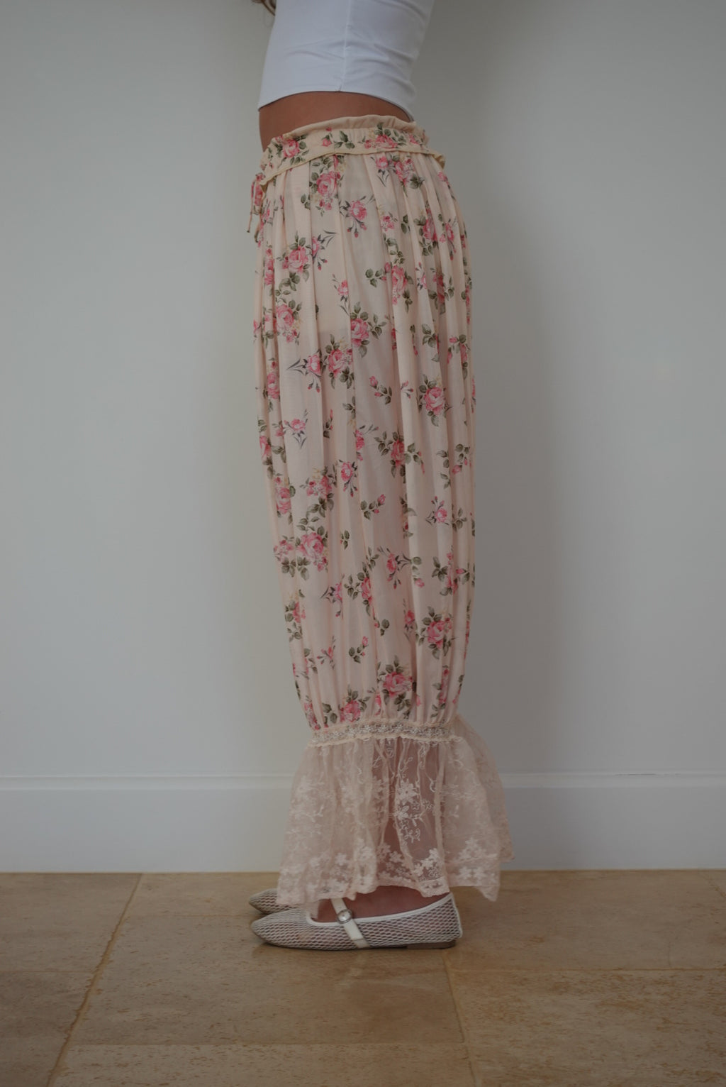 Mooalu Vintage Rose Lace Pants