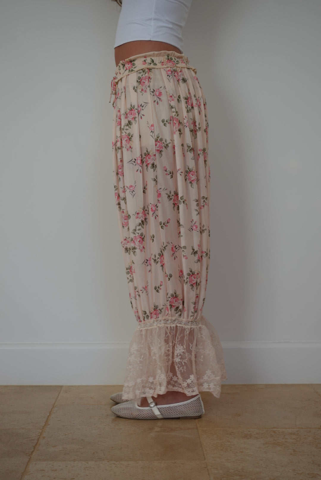 Mooalu Vintage Rose Lace Pants